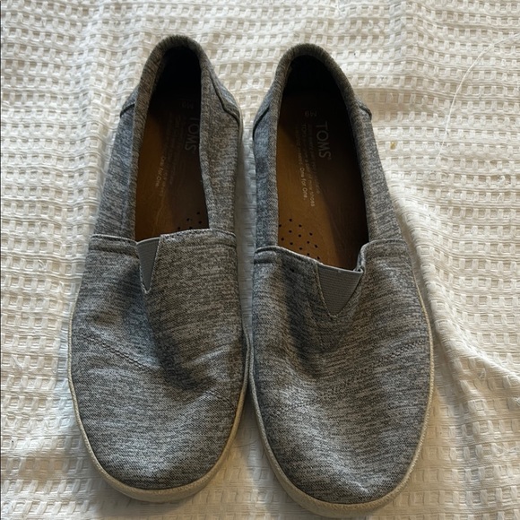 Toms Gray Slip-On Loafers with Soft Fabric - Picture 1 of 3